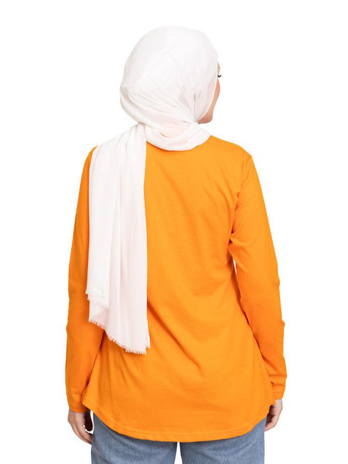 Orange Peel Printed Long - Sleeve Design 48 - Khotwh
